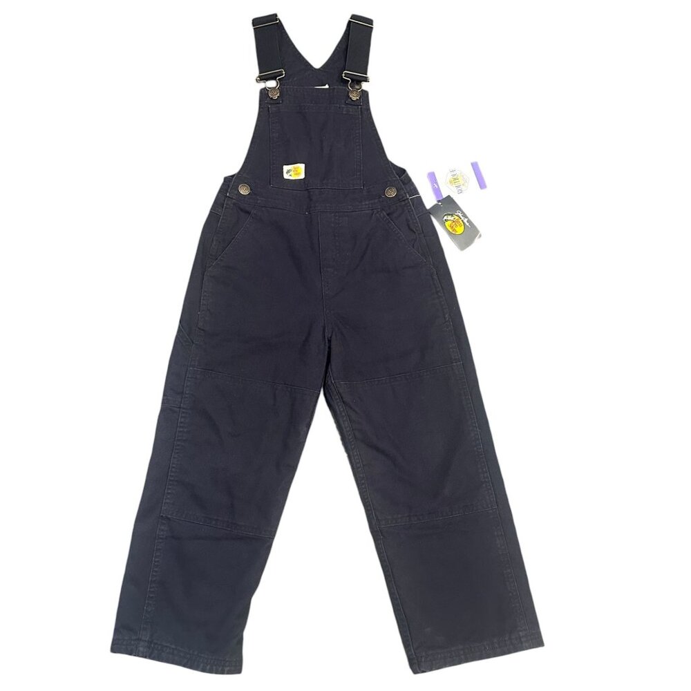 NWT Bass Pro Shops Youth S Black Insulated Workwear Overalls Durable Pockets
